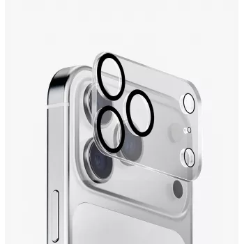 UNIQ Optix Clearshield Frameguard camera-objectiefbeschermglas voor iPhone 18 Pro Max, kristalhelder, met applicator