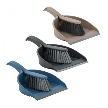 YORK COMPACT stofblik en borstelset met rubberrand