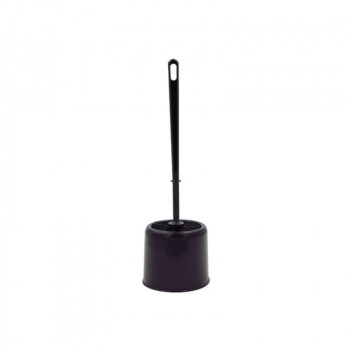 Sauber toiletborstel met houder, zwart