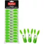 Sauber kunststof wasknijpers 12 stuks groen