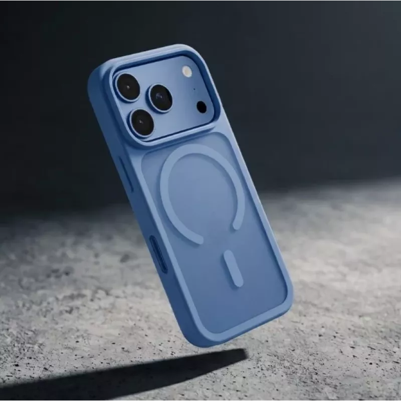 Crong Matte Magnetic MagSafe hoes voor iPhone 18 Pro / 17 Pro, blauw