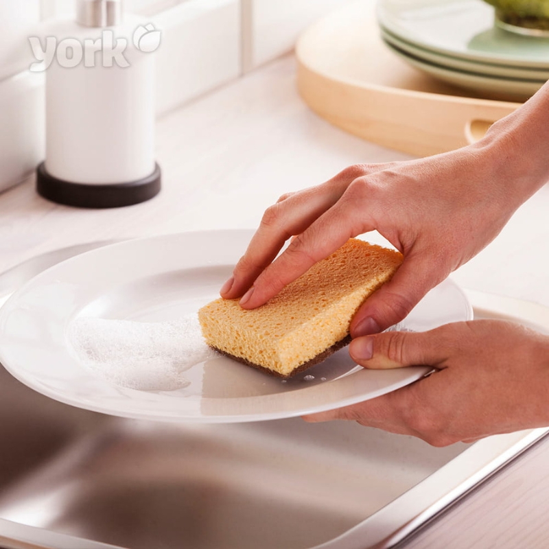 York Eco Natural cellulose-spons voor de afwas ECO 2 stk.