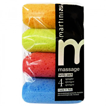Martini Square badsponsjes, verschillende kleuren, 4 stk.