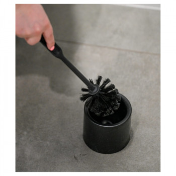 YORK toiletborstel met houder MODERN zwart