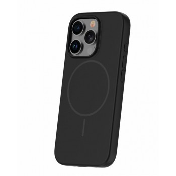 iLike Apple iPhone 16 Pro Max Soft Touch siliconen hoesje met magneet, zwart