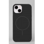 iLike Apple iPhone 15 Soft Touch siliconen hoesje met magneet, zwart