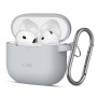 Tech-Protect Crayon Silicone Hook hoesje voor Apple AirPods 4, grijs