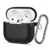 Tech-Protect Silicone Hook hoesje voor Apple AirPods 4, zwart