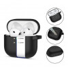 Tech-Protect Silicone Hook hoesje voor Apple AirPods 4, zwart
