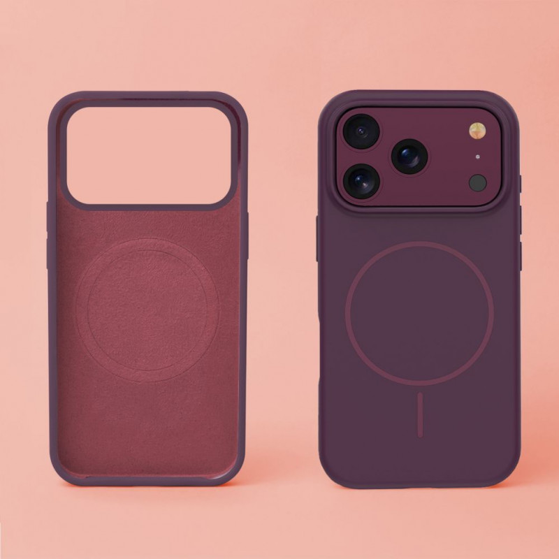 TFO Silicone Thin Mag hoesje voor iPhone 17 Pro / iPhone 18 Pro 6.3 inch, donkerkers