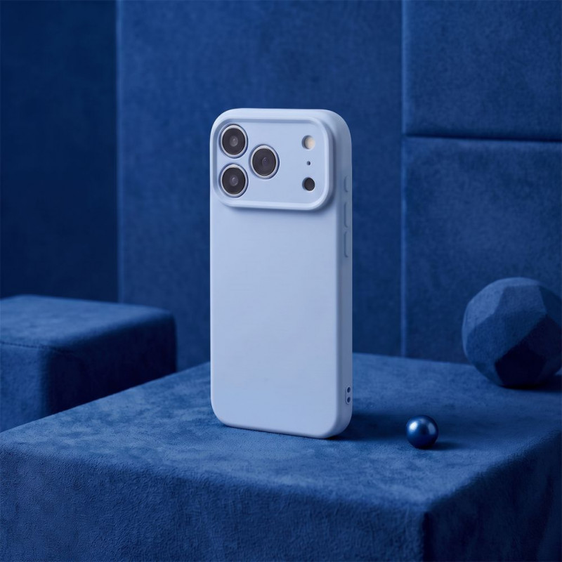 TFO siliconen hoesje voor iPhone 17 Pro Max 6.9 / 18 Pro Max 6.9, hemelsblauw
