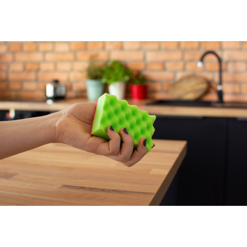 YORK afwasspons Wave 4+1 stuks 10x7x3cm