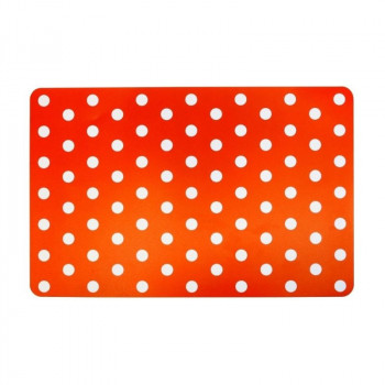 Asi Collection placemat 43,5 x 28 cm rood met witte stippen
