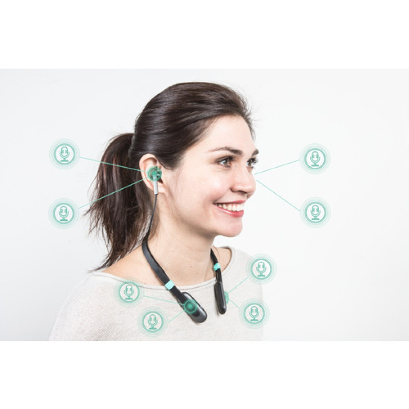BakkerElkhuizen Tilde Air Premium ANC draadloze nekband-oordopjes met microfoon, zwart