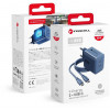 Forcell F-Energy GaN III VT-60 60W PD QC 4.0+ 2x USB-C voeding marineblauw + USB-C-kabel