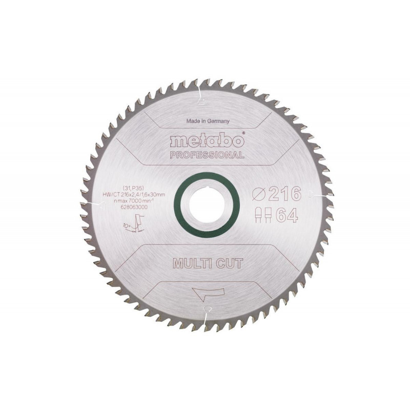 Metabo 628063000 cirkelzaagblad 21,6 cm 1 stuk