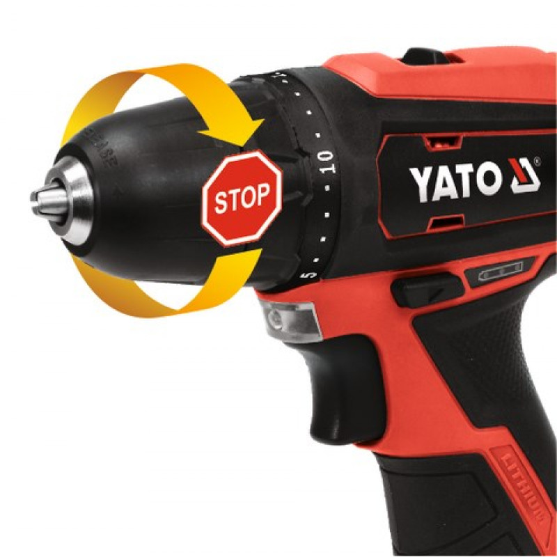YATO YT-82901 accuboormachine, 12 V, 30 Nm, 1 x 2,0 Ah Li-Ion