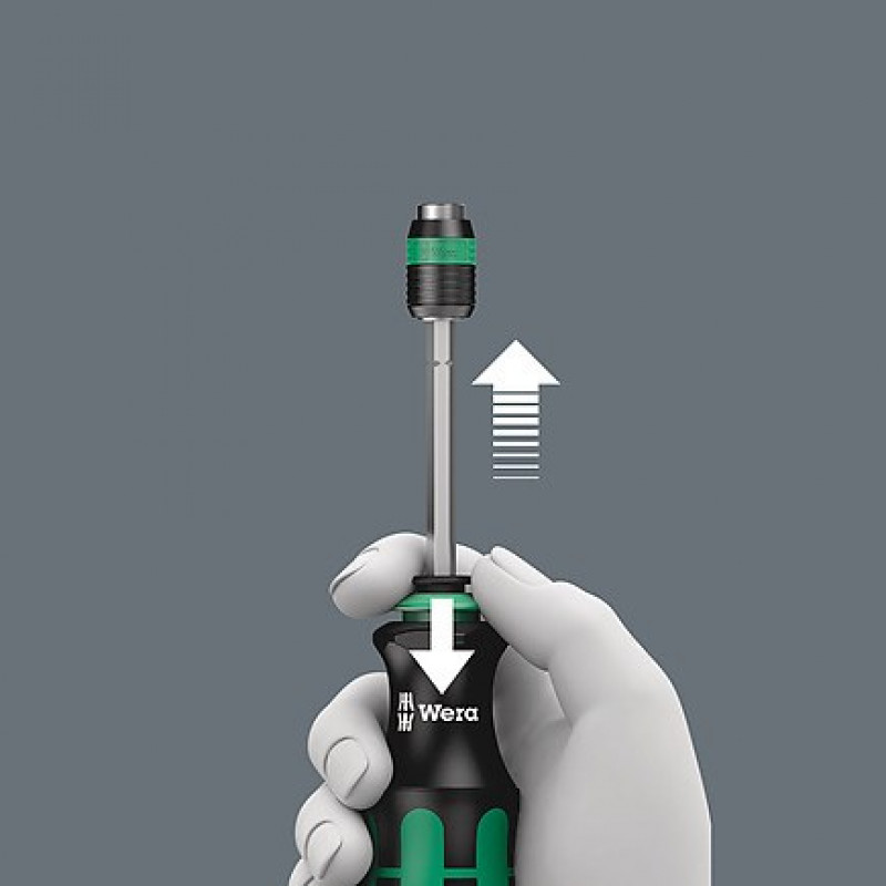 Wera schroevendraaier-handgreep met 1/4 inch magnetische bithouder + 6 bits