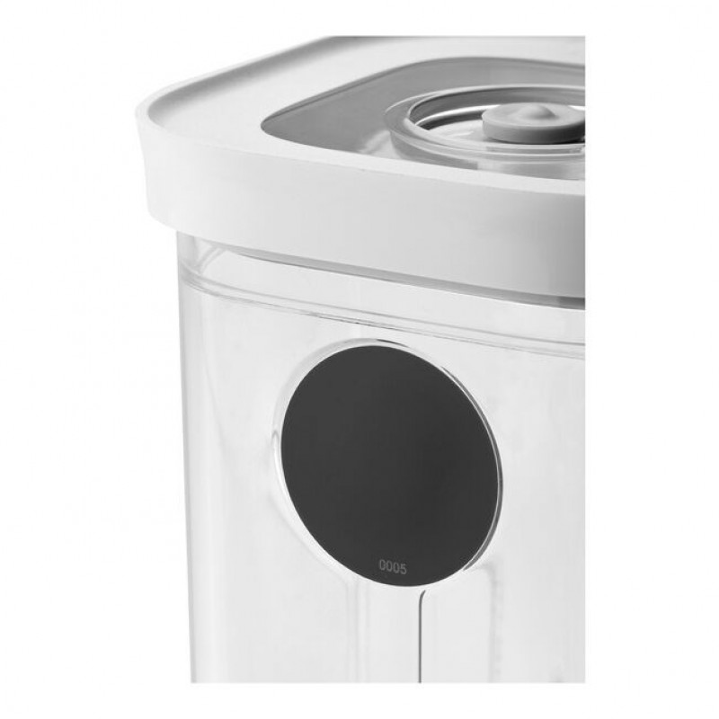 ZWILLING 1026082 rechthoekige bewaarbak voor levensmiddelen, 5,4 l, transparant/wit, 5 stuks