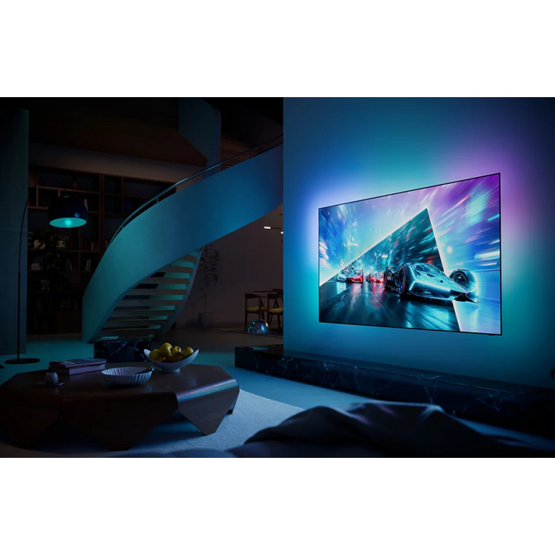 Philips 65OLED761/12 65 inch (164 cm) 4K UHD tv, Ambilight 3-zijdig, 120 Hz, zwart