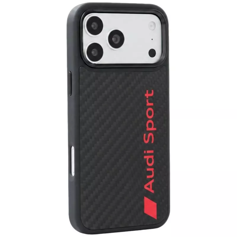 Audi R8 Carbon Fiber MagSafe-hoesje voor iPhone 18 Pro Max / 17 Pro Max, zwart