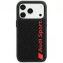 Audi R8 Carbon Fiber MagSafe-hoesje voor iPhone 18 Pro / 17 Pro zwart