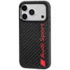 Audi R8 Carbon Fiber MagSafe-hoesje voor iPhone 18 Pro / 17 Pro zwart