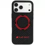 Audi RSQ Carbon Fiber Sport Red Circle MagSafe-hoesje voor iPhone 18 Pro Max / 17 Pro Max, zwart