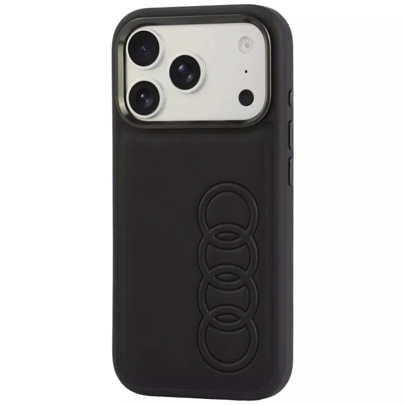 Audi TT kunstleer MagSafe-hoesje voor iPhone 18 Pro / 17 Pro, zwart