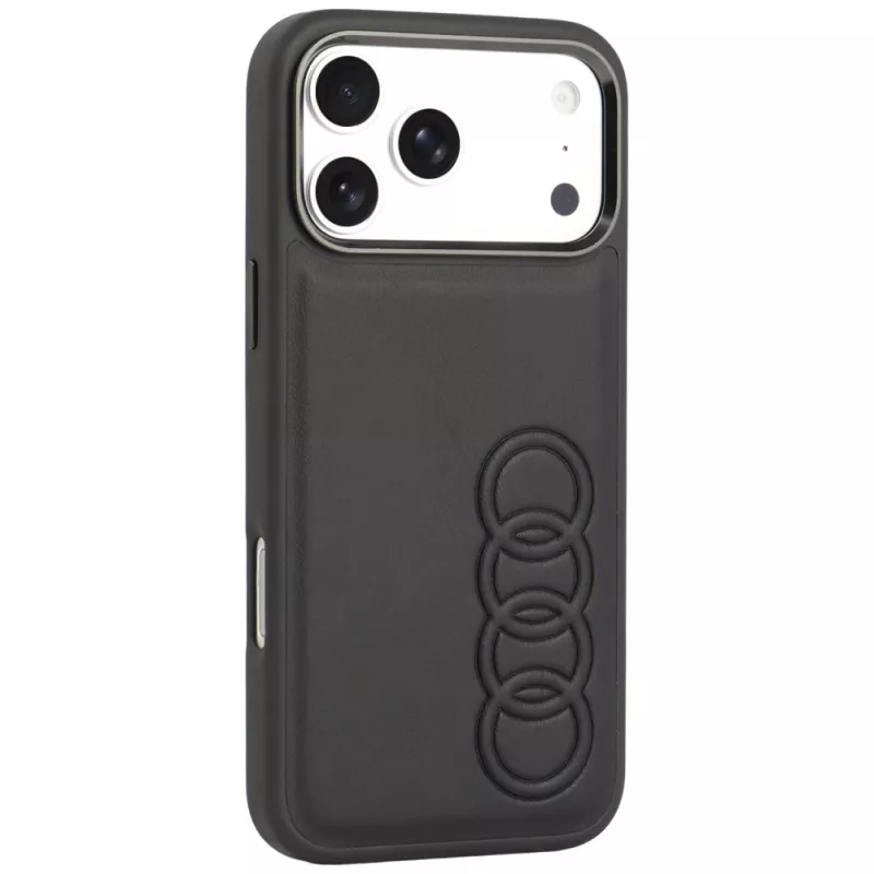Audi TT kunstleer MagSafe-hoesje voor iPhone 18 Pro Max / 17 Pro Max, zwart