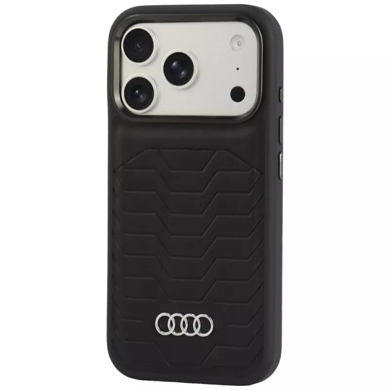Audi GT kunstleer MagSafe-hoesje voor iPhone 18 Pro / 17 Pro, zwart