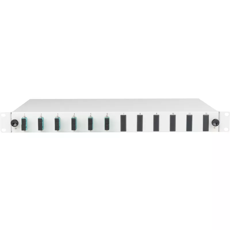 EFB Elektronik uitschuifbare splicebox SC 50/125 µm OM3, 12 pigtails, 6 koppelingen
