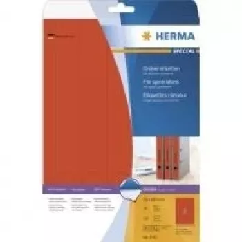 HERMA Special permanent hechtende archiefetiketten, mat dekkend papier, rood, 38 x 297 mm, 100 stuks (20 vellen x 5)