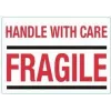 rillprint Aanwijzingsetiketten HANDLE WITH CARE / FRAGILE, permanent hechtend, wit/rood