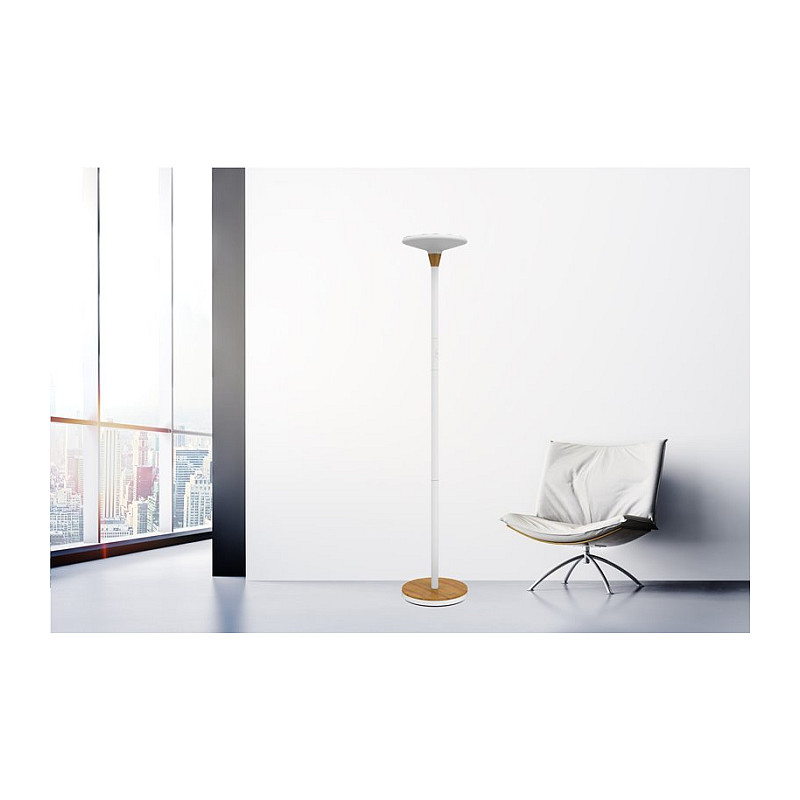 UNiLUX Vloerlamp 44,6 W wit/bamboe