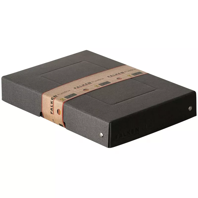FALKEN PURE bewaarbox 500 vel, 18 x 25 x 4 cm, zwart