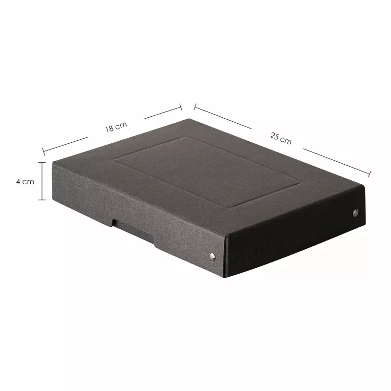 FALKEN PURE bewaarbox 500 vel, 18 x 25 x 4 cm, zwart