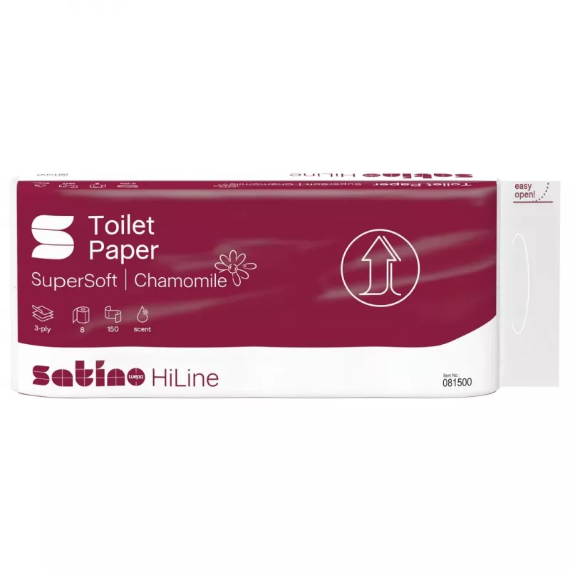 Satino toiletpapier HiLine SuperSoft kamille 3-laags, 8 rollen