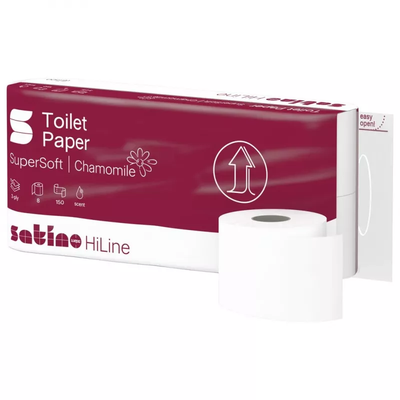 Satino toiletpapier HiLine SuperSoft kamille 3-laags, 8 rollen
