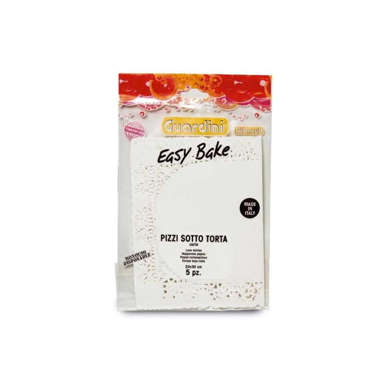Guardini Easy Bake decoratieve papieren kleedjes 30 x 40 cm, 5 stuks