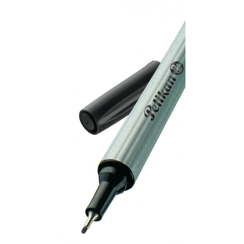 Pelikan fineliner 96, zwart, metaalomhulde punt, documentechte lichtbestendige inkt
