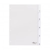 Durable A4 register, 5-delig, met dichtgelaste tabs en voorblad, transparant