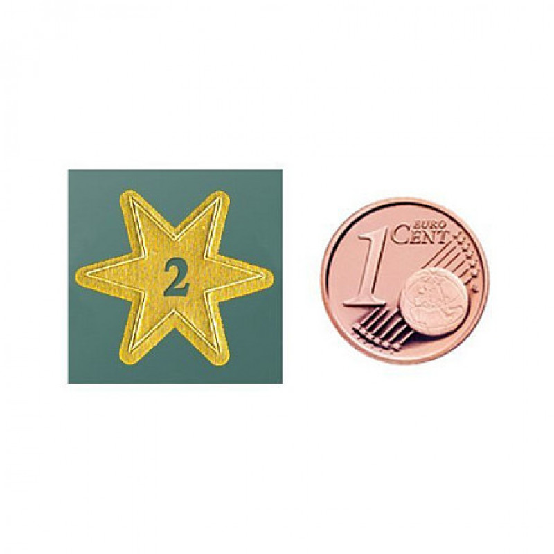AVERY Zweckform ster-nummerstickers 1-24, goud, 66 etiketten