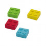 WEDO Bricky bouwsteen-gum, 4 kleuren, met sorteerbox, 18 stuks