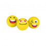 WEDO SMILEY gum, geel, 3 designs in één box
