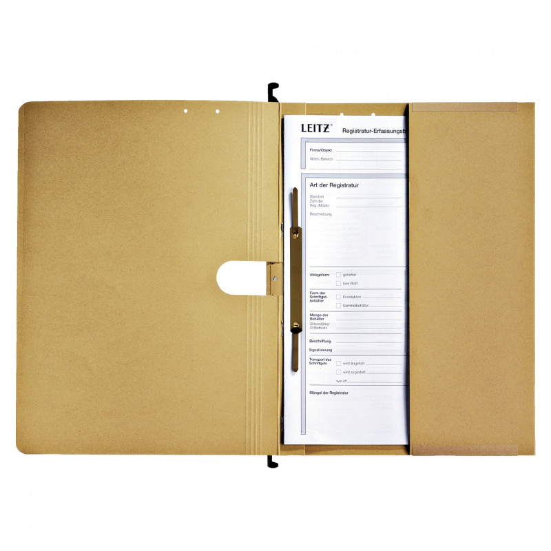 Leitz Alpha 1912-00-00 hangmap A4, commerciële hechting, bruin, 25 stuks