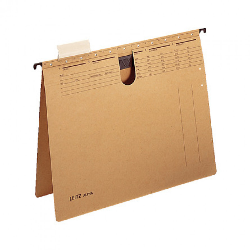 Leitz Alpha 1989-00-00 hangregistratuur A4, 250 g kraftkarton, naturelbruin, 25 stuks
