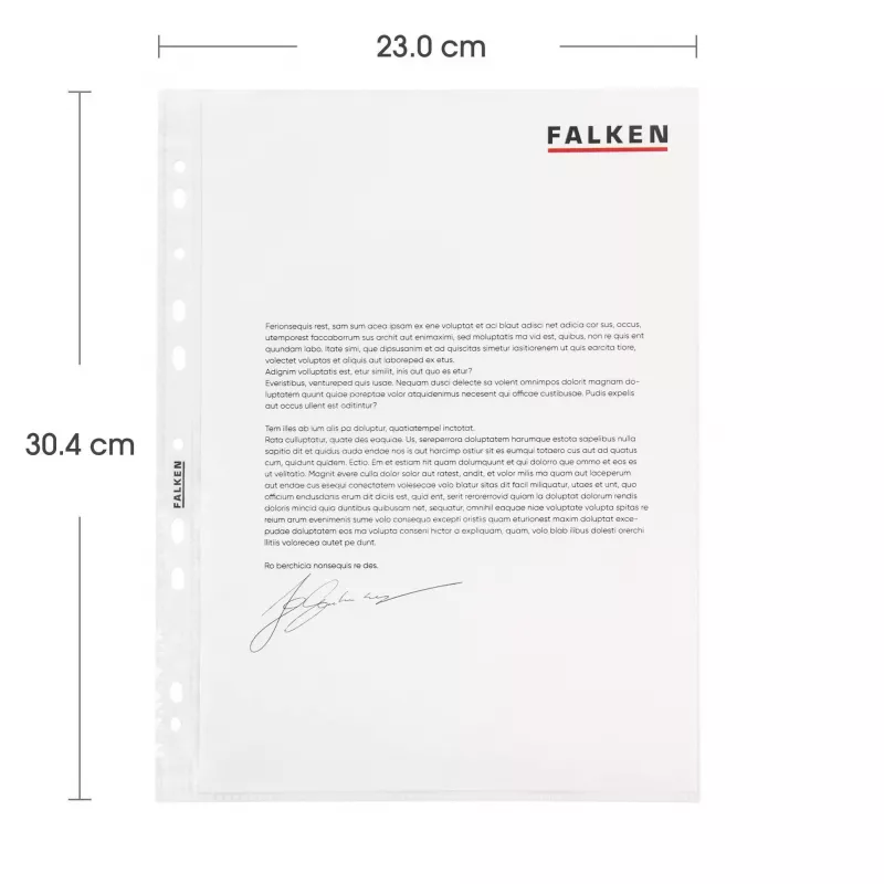 Falken documenthoezen DIN A4, 0,05 mm, kristalhelder