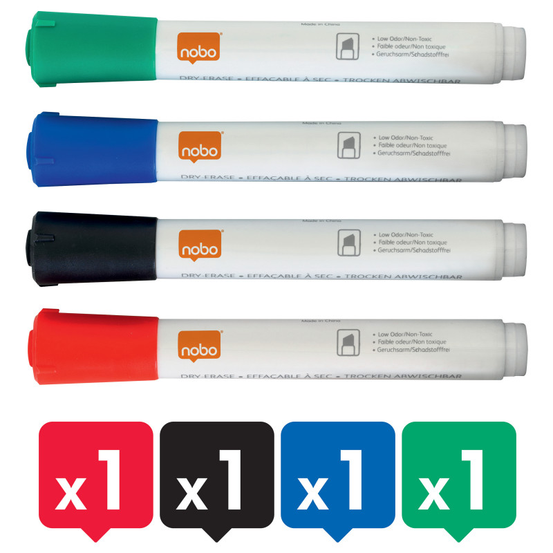 nobo Starter whiteboardmarker-set 6-delig meerkleurig