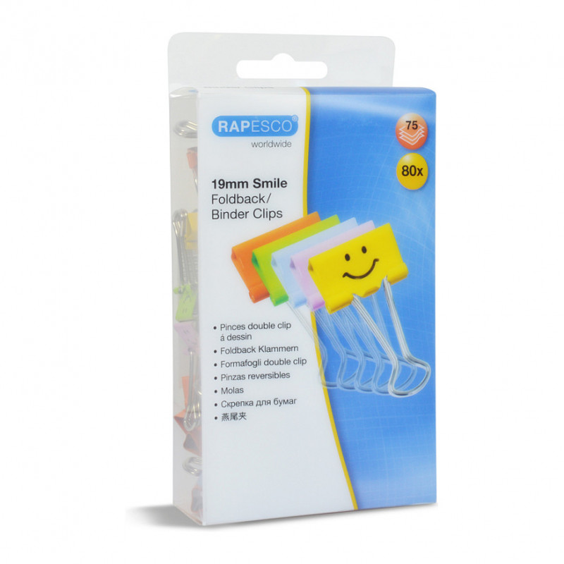RAPESCO® foldbackklemmen kleurgesorteerd 1,9 cm